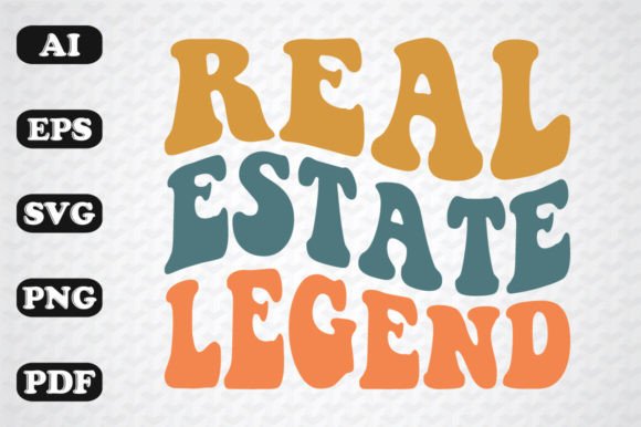 Download Real Estate Legend Retro Wavy Svg - Estate Collection