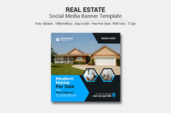 Download Real Estate Marketing Social Banner - Estate Collection