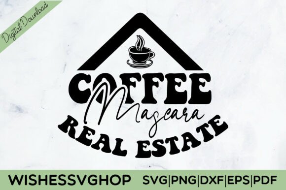Download Coffee Mascara Real Estate SVG PNG - Estate Collection