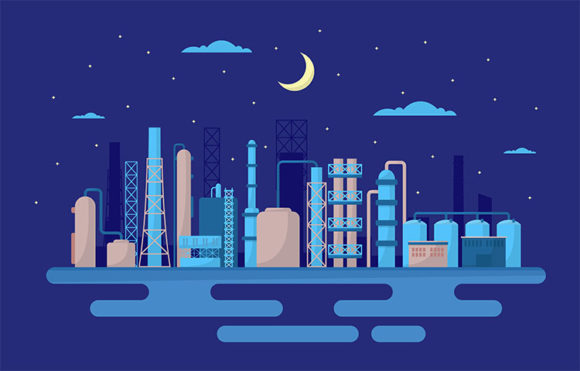 Download Night Industrial Factory Manufacturing - Manufacturing Collection